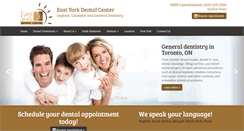 Desktop Screenshot of eastyorkdental.com